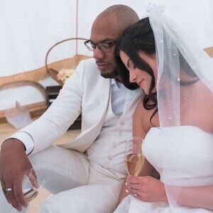Pearl Bow Veil with Comb